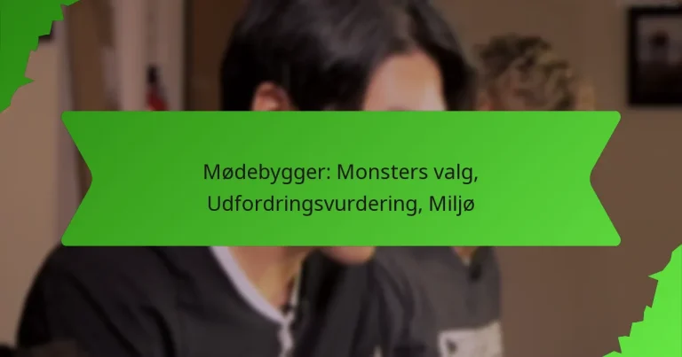 Mødebygger: Monsters valg, Udfordringsvurdering, Miljø