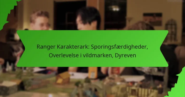 Ranger Karakterark: Sporingsfærdigheder, Overlevelse i vildmarken, Dyreven