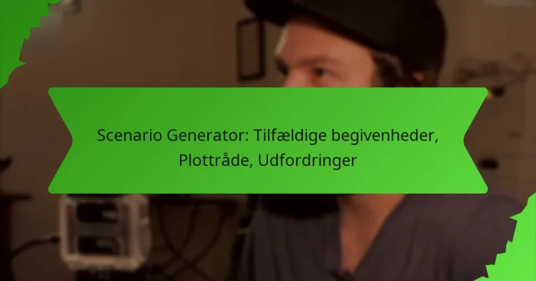 Scenario Generator: Tilfældige begivenheder, Plottråde, Udfordringer