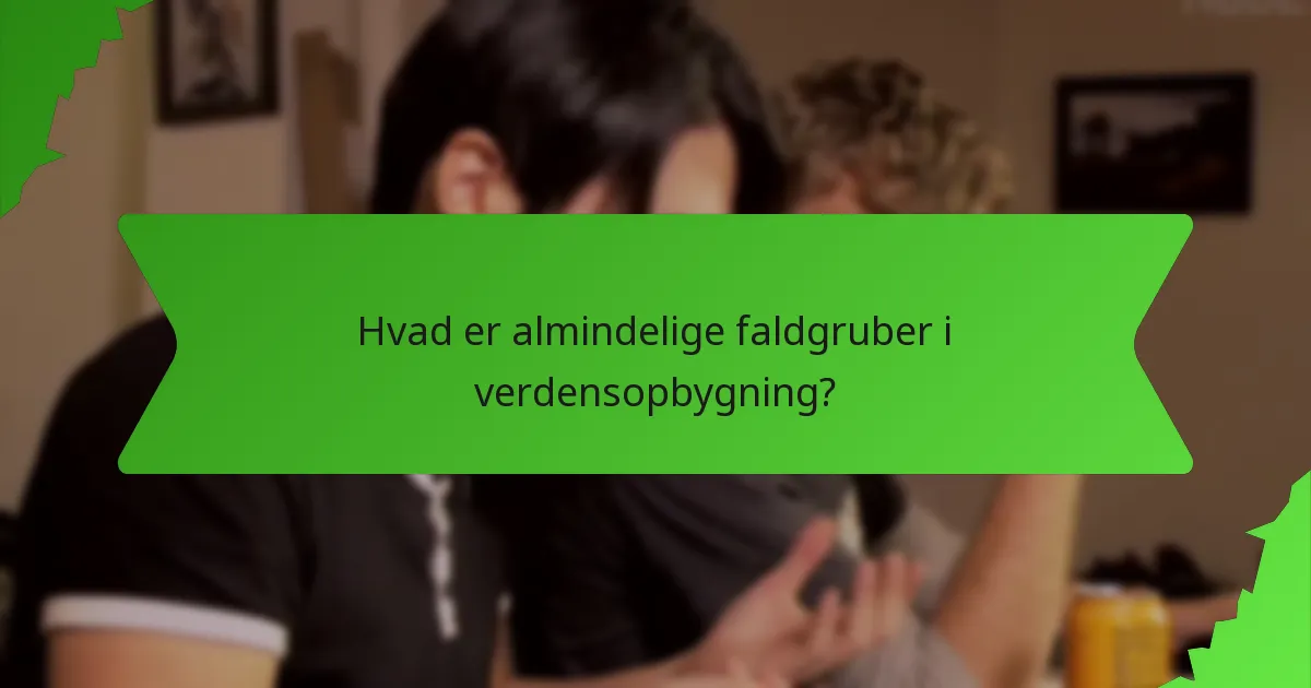 Hvad er almindelige faldgruber i verdensopbygning?