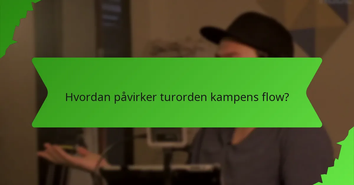 Hvordan påvirker turorden kampens flow?
