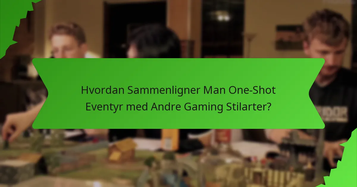 Hvordan Sammenligner Man One-Shot Eventyr med Andre Gaming Stilarter?