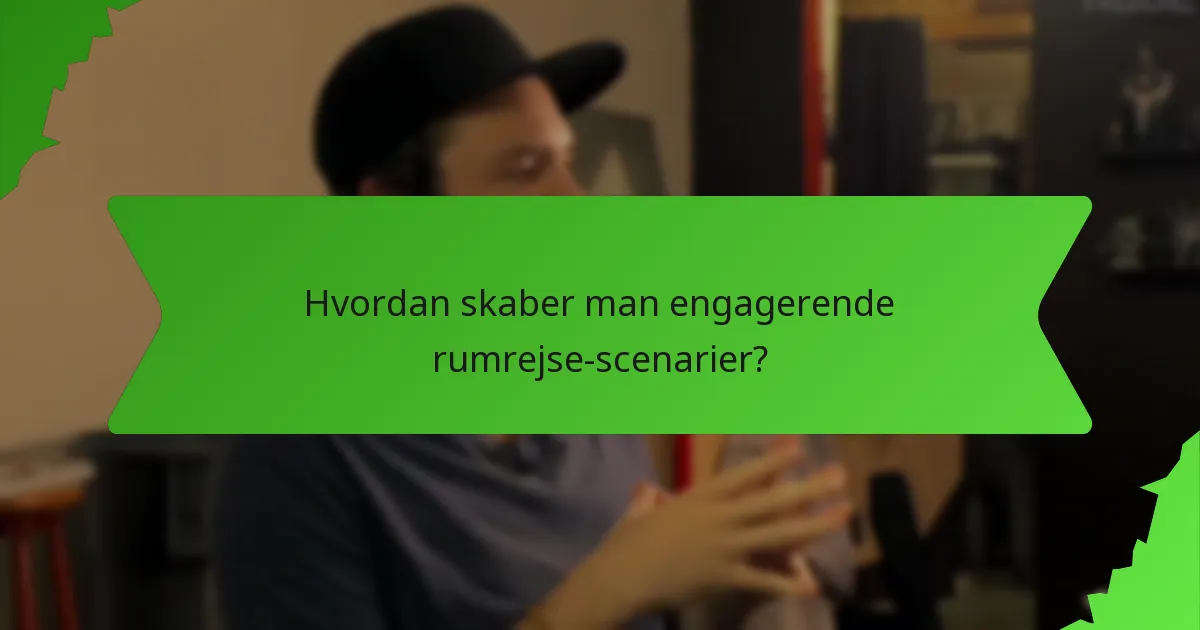 Hvordan skaber man engagerende rumrejse-scenarier?