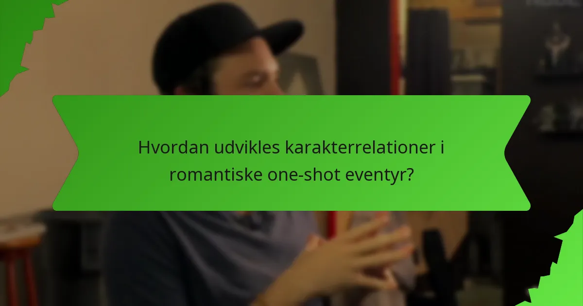 Hvordan udvikles karakterrelationer i romantiske one-shot eventyr?